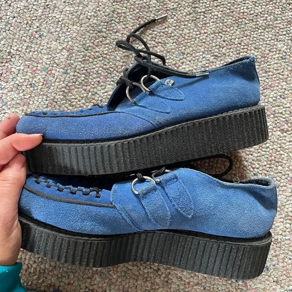 tuk T.U.K. shoes unisex blue suede sneakers oxford loafers